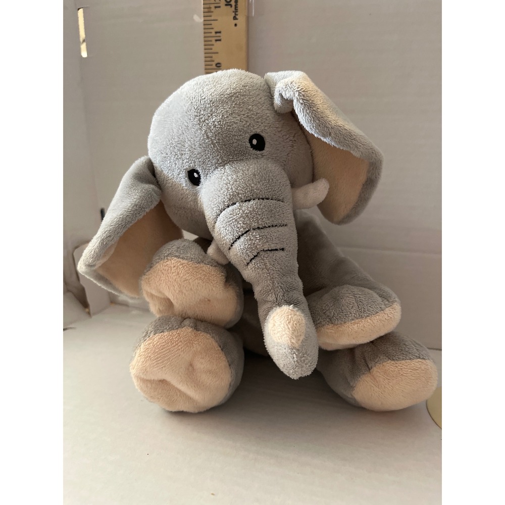 Gray Plush Elephant Stuffed Animal Soft Toy Floppy Ears 11 Inch Nursery Safari‎